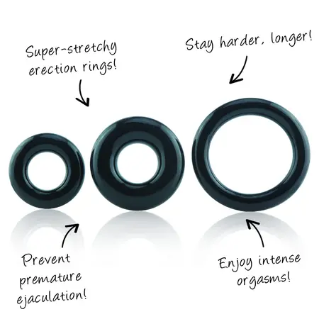 The Screaming O RingO Set - 3-Pack Comfort Fit Silicone Rings