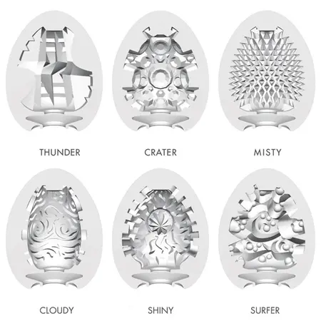 Tenga Egg Series 2 - 6-Piece Textured Sensation Set for Men
