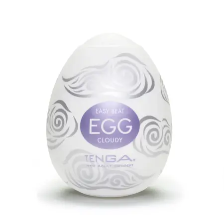 Tenga Egg Cloudy Intimate Stimulation Device - Stretchy Compact Model