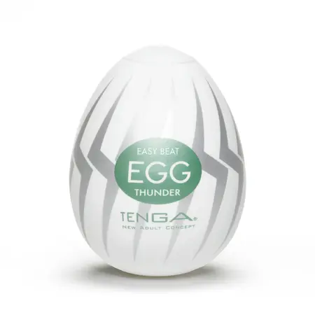Tenga Egg Thunder Intimate Stimulation Device - Flexible Textured Sleeve