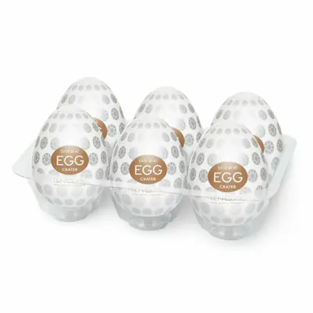 Tenga Egg Crater 6-Pack - Compact Textured Intimate Devices