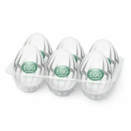 Tenga Egg Thunder Set of 6 - Compact Disposable Intimate Device