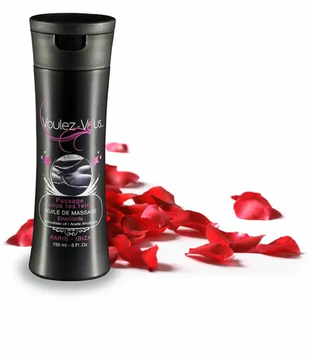 Voulez-Vous Massage Oil Rose Petals 150ml - Aromatic Relaxation Formula