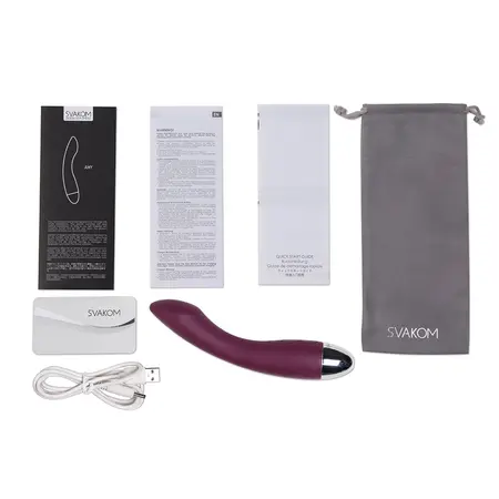 Svakom Amy Violet - Compact Rechargeable Intimate Massager, Waterproof