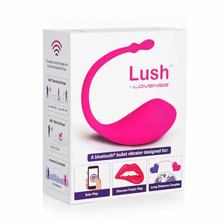 Lovense Lush App-Controlled Intimate Bullet Vibrator Pink Wireless