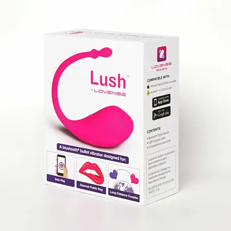 Lovense Lush App-Controlled Intimate Bullet Vibrator Pink Wireless