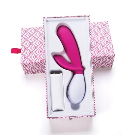 OhMiBod Lovelife Snuggle Dual Motor Rechargeable Intimate Massager Pink