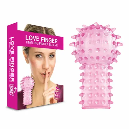 Love in the Pocket Love Finger TPE Stimulation Sleeve 7cm Transparent