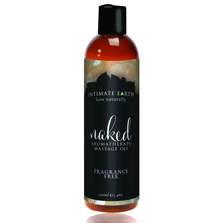 Intimate Earth Naked Massage Oil 120ml - Fragrance-Free Organic Formula