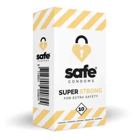 Safe Super Strong Premium Latex Protection 10-Pack, 53 mm Width