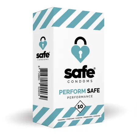 Safe Perform Delay Latex Condoms 10 pcs 56 mm CE Certified
