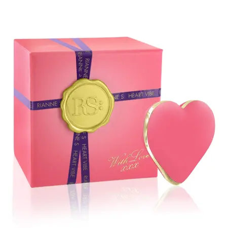 Rocks-Off Heart Vibe Coral Rose - Compact 10-Mode Rechargeable Massager