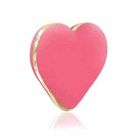 Rocks-Off Heart Vibe Coral Rose - Compact 10-Mode Rechargeable Massager