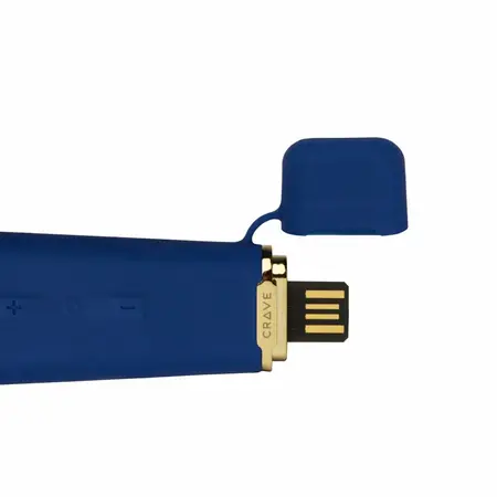 Crave Duet Flex Rechargeable Silicone Blue V-Shaped Massager 11.6cm