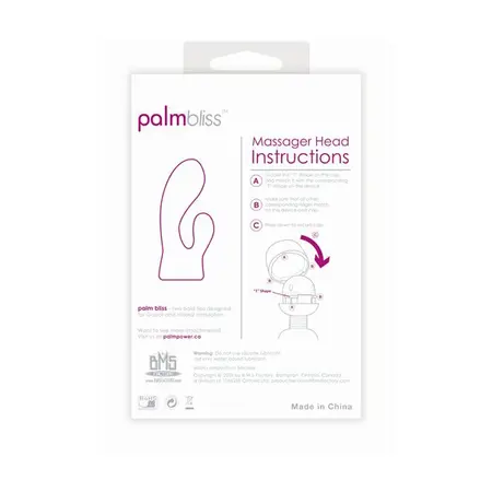 PalmPower PalmBliss Silicone Attachment for Wand Massager, Dual-Ended, Pink