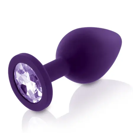 Rianne S Booty Plug Set Purple - 3 Sizes, Silicone, Gemstone Base