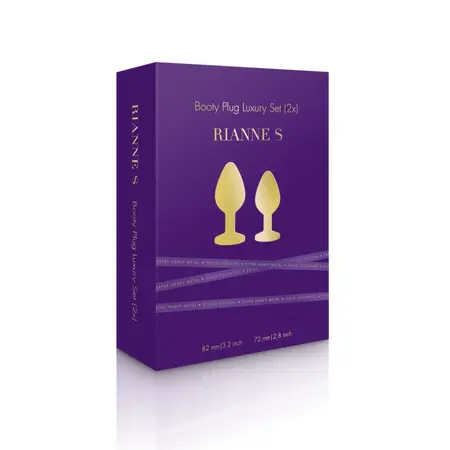 Rianne S Luxury Gold-Plated Plug Set with Gem Accents - 2 Sizes