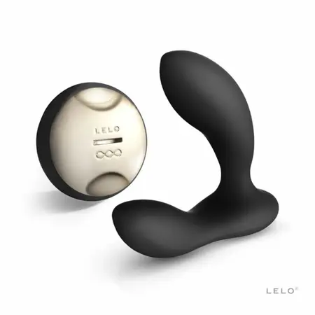 LELO Hugo Black Intimate Wellness Massager with Remote, Dual Motors, USB