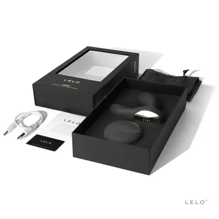 LELO Hugo Black Intimate Wellness Massager with Remote, Dual Motors, USB