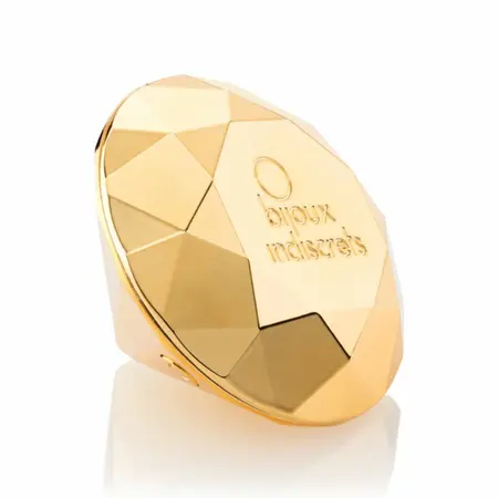 Bijoux Indiscrets Twenty One Vibrating Diamond - Gold-Plated Massager, 4.6x6.5cm