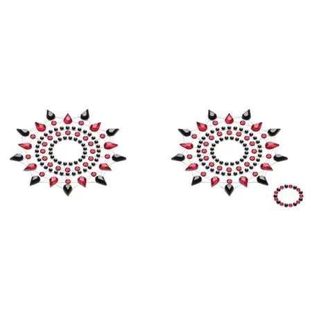 Petits Joujoux Gloria Body Jewelry Set Black & Red 200 Crystals