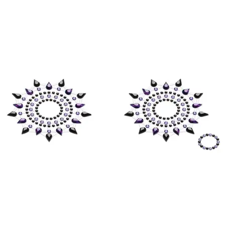Petits Joujoux Gloria Body Jewelry Set Black & Purple Crystal Design