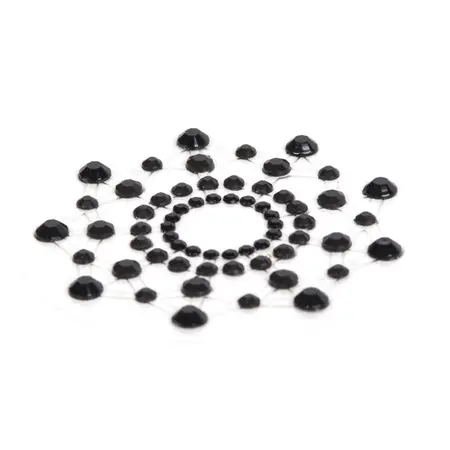 Bijoux Indiscrets Mimi Black - Decorative Rhinestone Body Stickers, 2 pcs