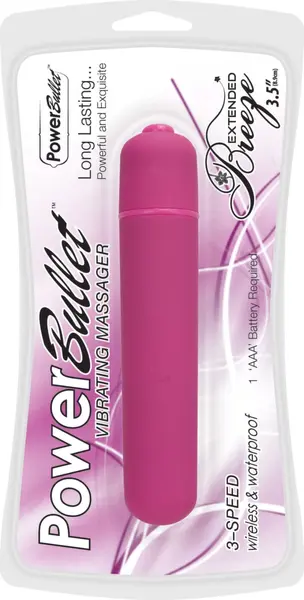 PowerBullet Breeze Extended Vibrating Massager Fuchsia 8.9cm