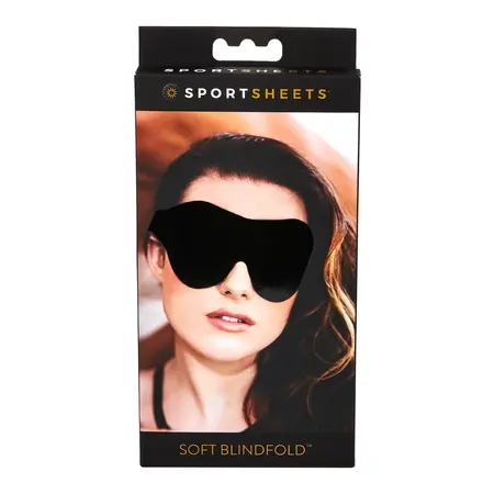 Sportsheets Soft Blindfold Black - Comfortable Luxury Eye Mask