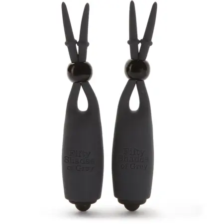 Fifty Shades of Grey Sweet Torture Vibrating Silicone Clamps Black
