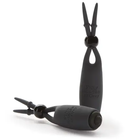 Fifty Shades of Grey Sweet Torture Vibrating Silicone Clamps Black