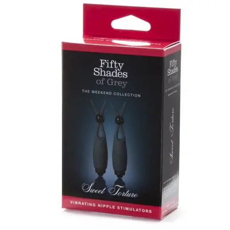 Fifty Shades of Grey Sweet Torture Vibrating Silicone Clamps Black
