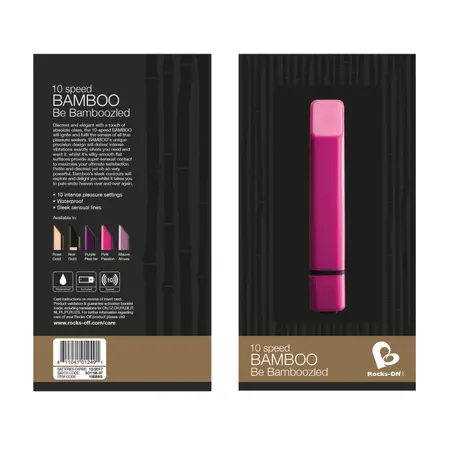 Rocks-Off Bamboo Mauve Amore 10-Mode Compact Vibrating Device