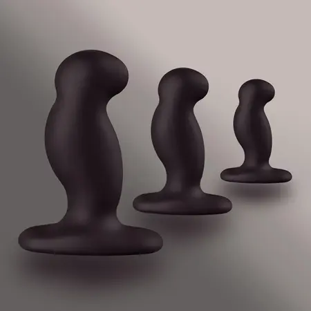 Nexus Anal Kit - Set of 3 Silicone Intimate Training Plugs Black