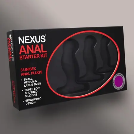 Nexus Anal Kit - Set of 3 Silicone Intimate Training Plugs Black