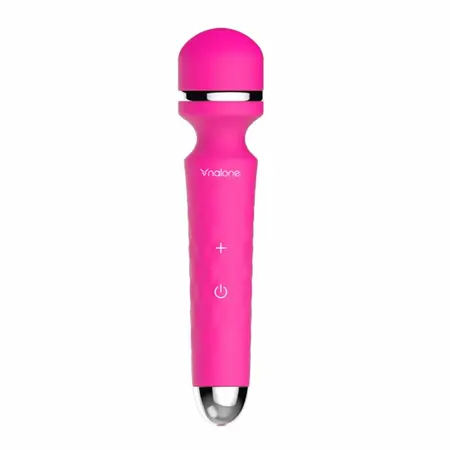Nalone Rock Wand Massager - Rechargeable Silicone, 7 Modes, Black