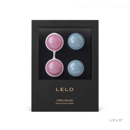 LELO Luna Beads Kegel Exercise System Pink & Blue Set 89mm