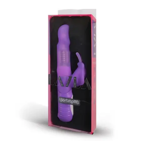 Layla Portaspilli Intimate Rotating Device Purple 21cm Silicone Waterproof