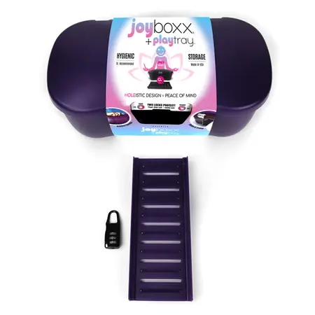 Joyboxx Hygienic Storage Solution Purple - Secure Ventilated Organizer 33x12x17cm