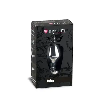 Mystim John Large Metal Anal Plug - Polished Medical Aluminium, 10.5 cm