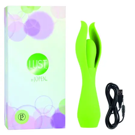 Jopen Lust L5 Rechargeable Silicone Massager Green 19.75cm Waterproof