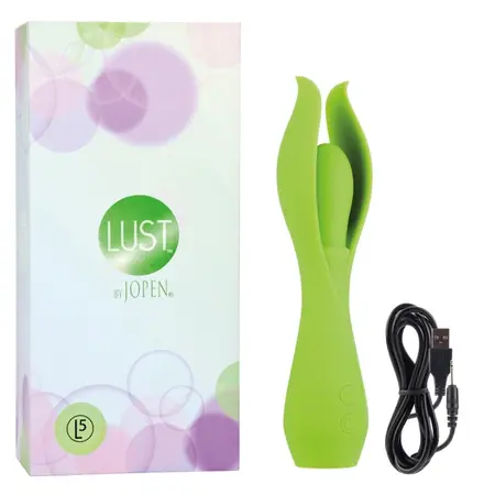 Jopen Lust L5 Rechargeable Silicone Massager Green 19.75cm Waterproof