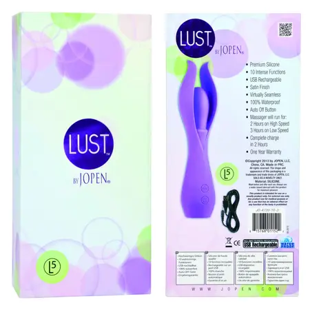 Jopen Lust L5 Intimate Silicone Massager 10 Modes Purple Rechargeable