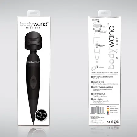 Bodywand Midnight Plug-In Massager Black 25.4cm - Adjustable Speed