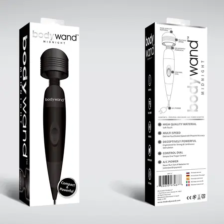 Bodywand Midnight Plug-In Massager Black 25.4cm - Adjustable Speed