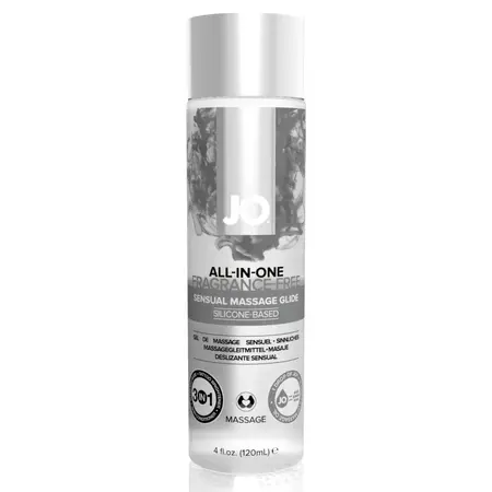 JO All-In-One Massage Glide Unscented 120ml - Premium Silicone Formula