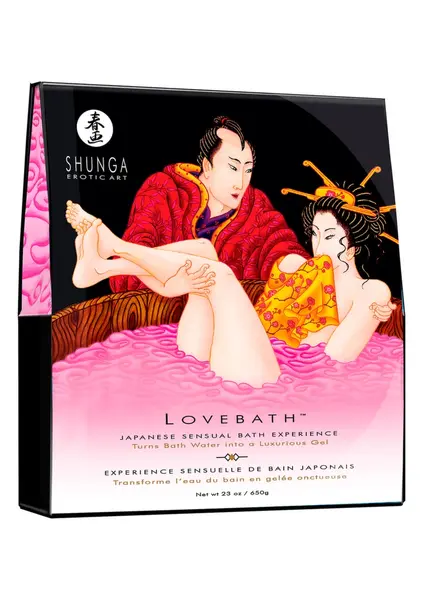 Shunga Lovebath Bath Powder Dragon Fruit 650g - Luxurious Jelly Formula