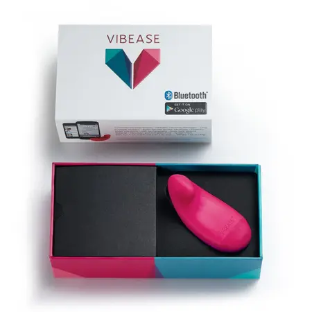 Vibease Pink Smart Vibrating Device - Android App Control, Compact Design