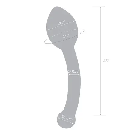 Glas Pure Indulgence Glass Model, Anatomical Curve, 18.5 cm, Transparent