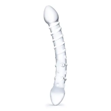 Glas Double Trouble Glass Intimate Wand, Textured, 23.5 cm, Transparent